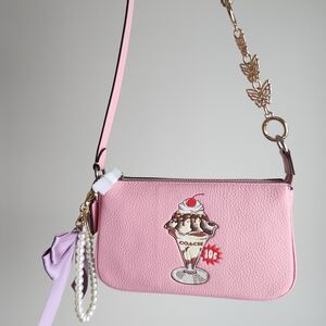 Coach Pink Crossbody Bag with Ice Cream Design